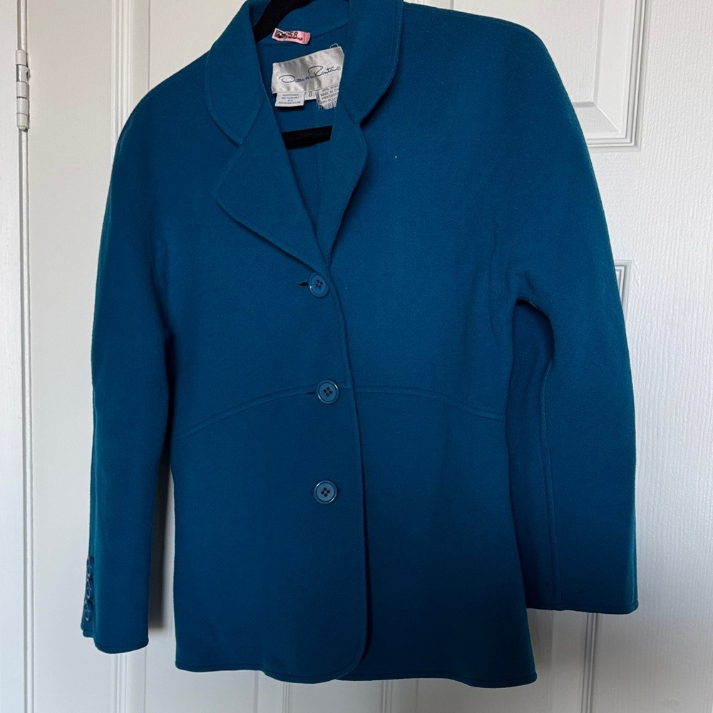 Oscar de la Renta Teal Women's Suit Jacket
